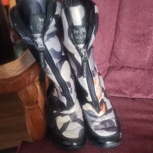 Coach Womens' Multicolor Patterned Boots